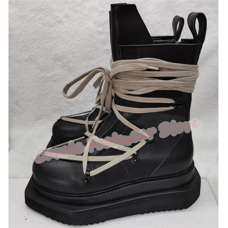 Crossfit Male - Punk Chunky Bottom Höhe Zunehmende Stiefel