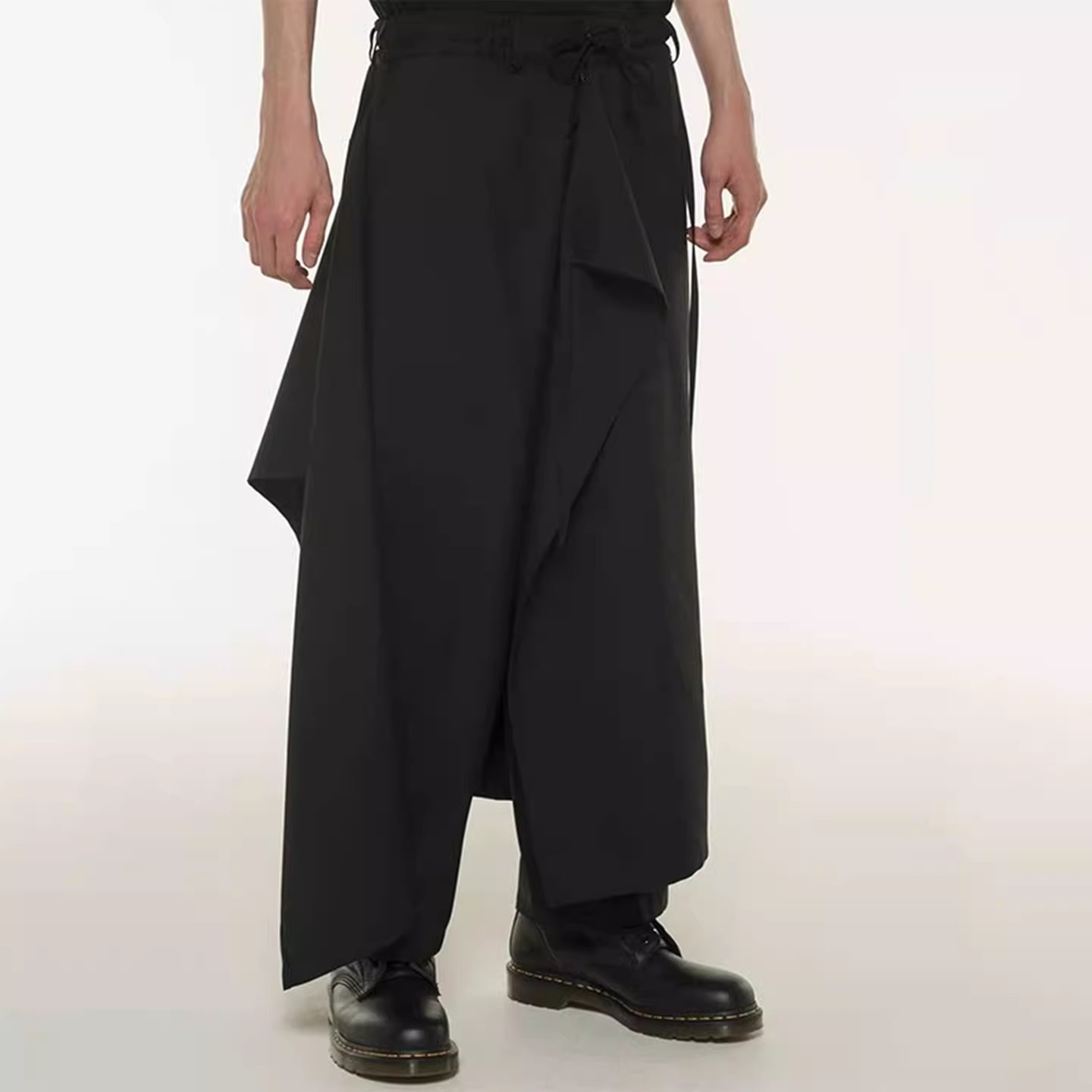 Crossfit Male - FANDISHI Schwarze Freizeithose mit elastischer Taille