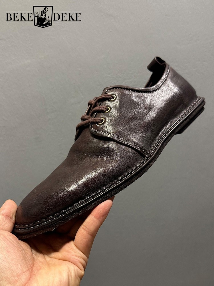 Crossfit Male - Vintage Herren Echtleder-Schuhe Britischer Stil Büro-Arbeitsschuhe