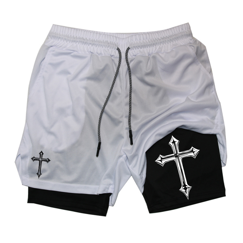 Cross Print 2-in-1 Workout-Lau – Crossfit Gear Men Bewertung und Preis