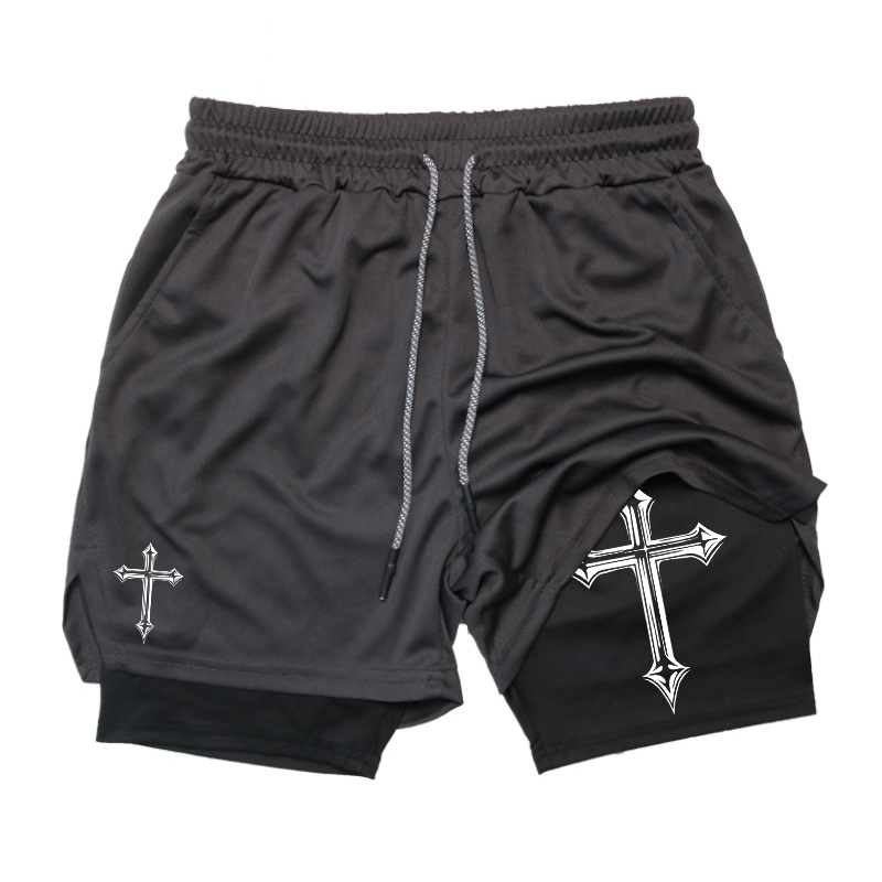 Cross Print 2-in-1 Workout-Lau – Crossfit Gear Men Bewertung und Preis